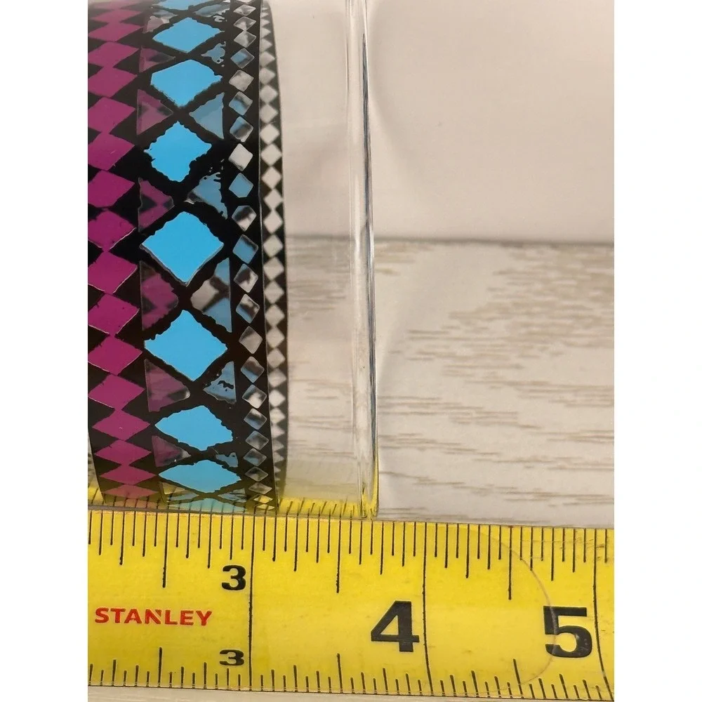 IKEA 4 Piece Tumbler Glass Set Geometric‎ Pattern Tribal Design